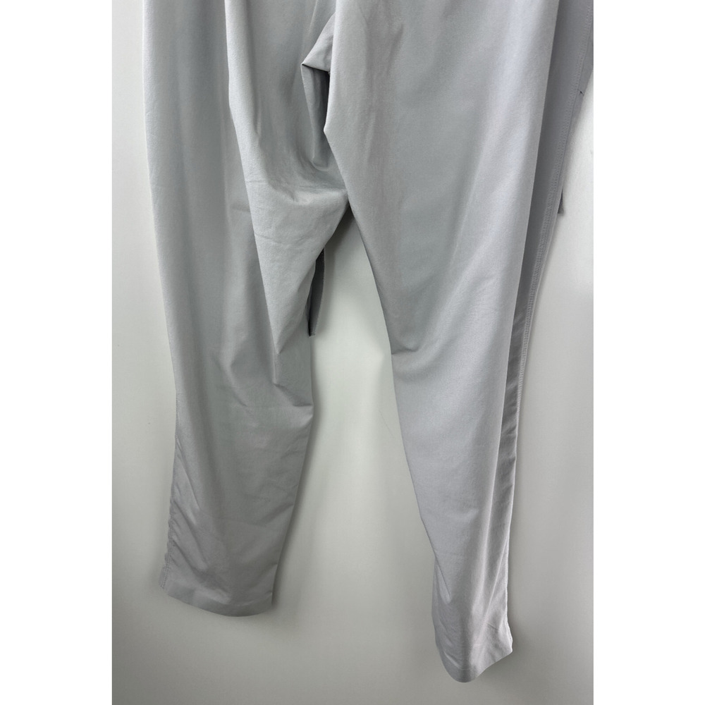 Athleta Skyline Pants Light Gray Tie Waist Athleisure Travel Lifestyle Size 12 - Picture 9 of 11